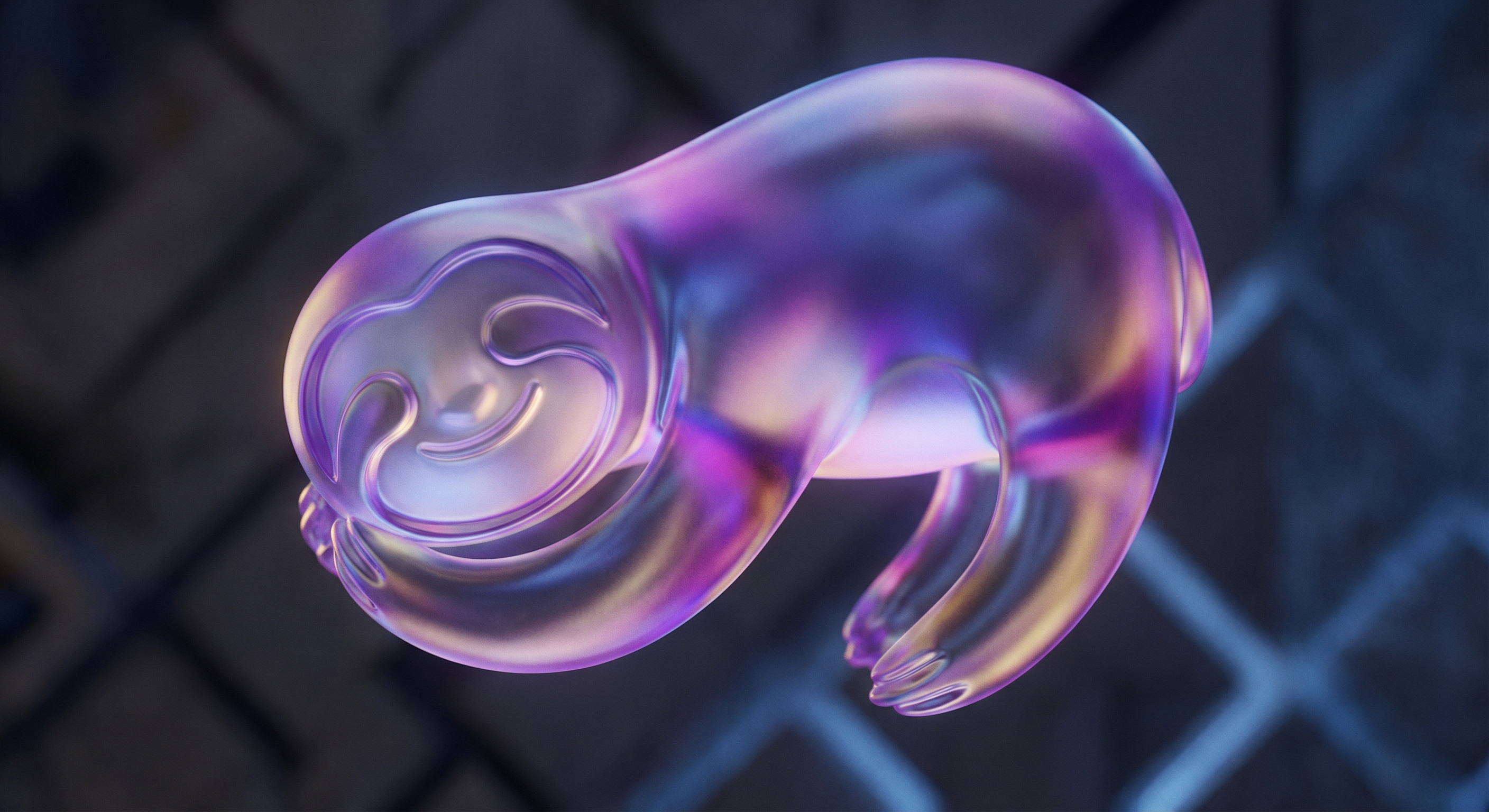 A premium glass sloth illustration
